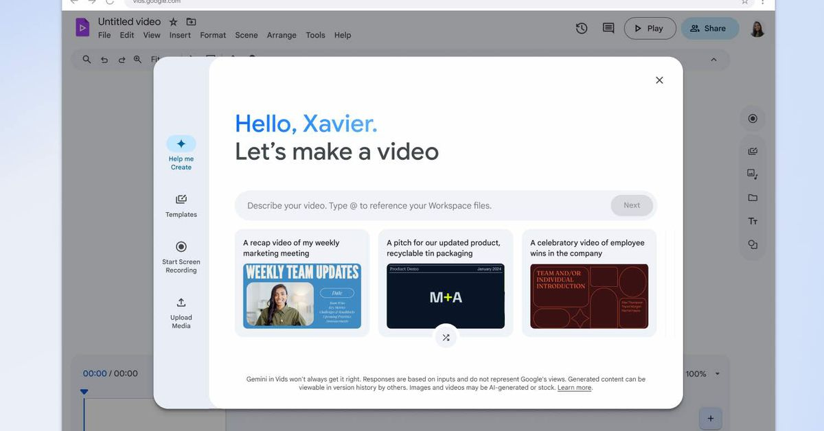 Google Vids – AI-Powered Video Creation for Workspaces