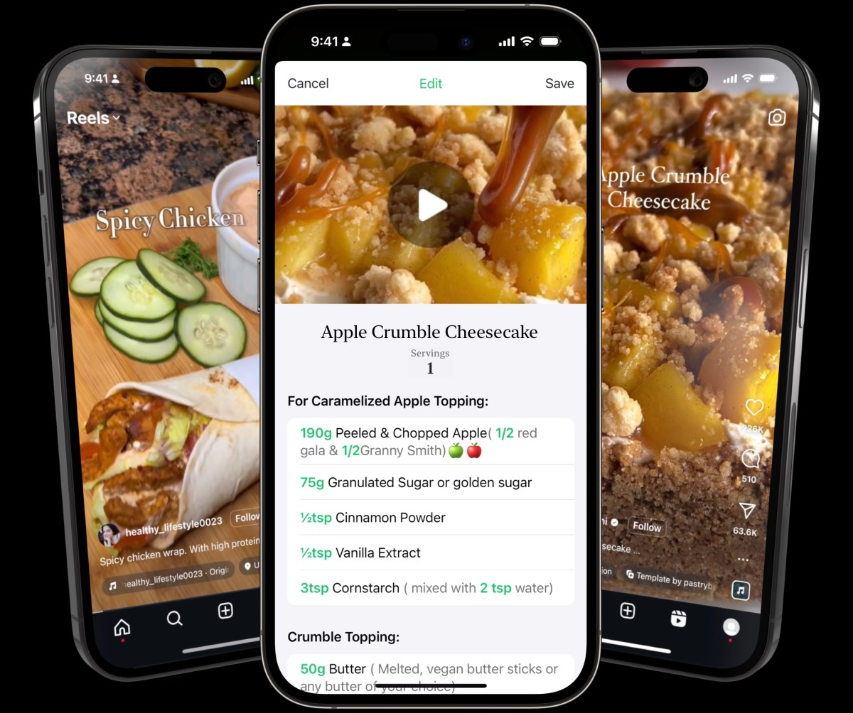 AI-Powered Recipe Saving from Instagram Reels