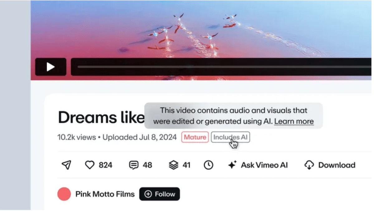 AI Content Labeling Comes to Vimeo