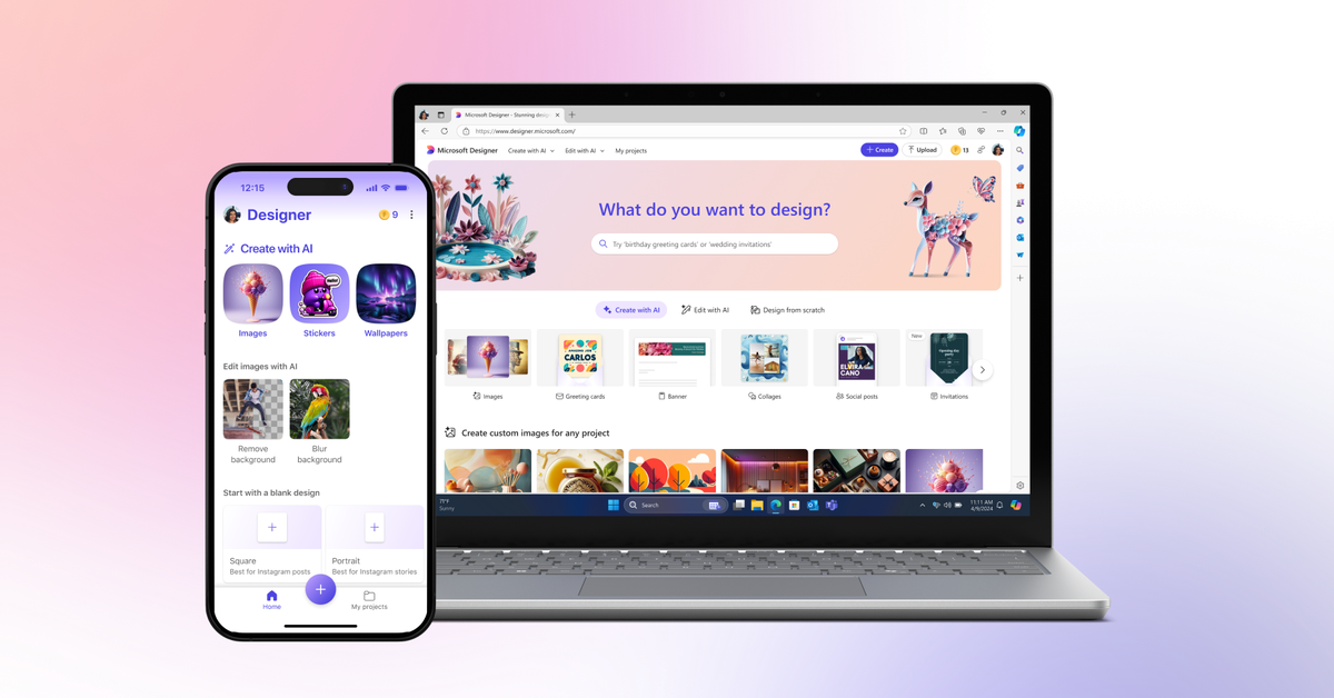 Microsoft Designer – AI-Powered Creativity on Mobile