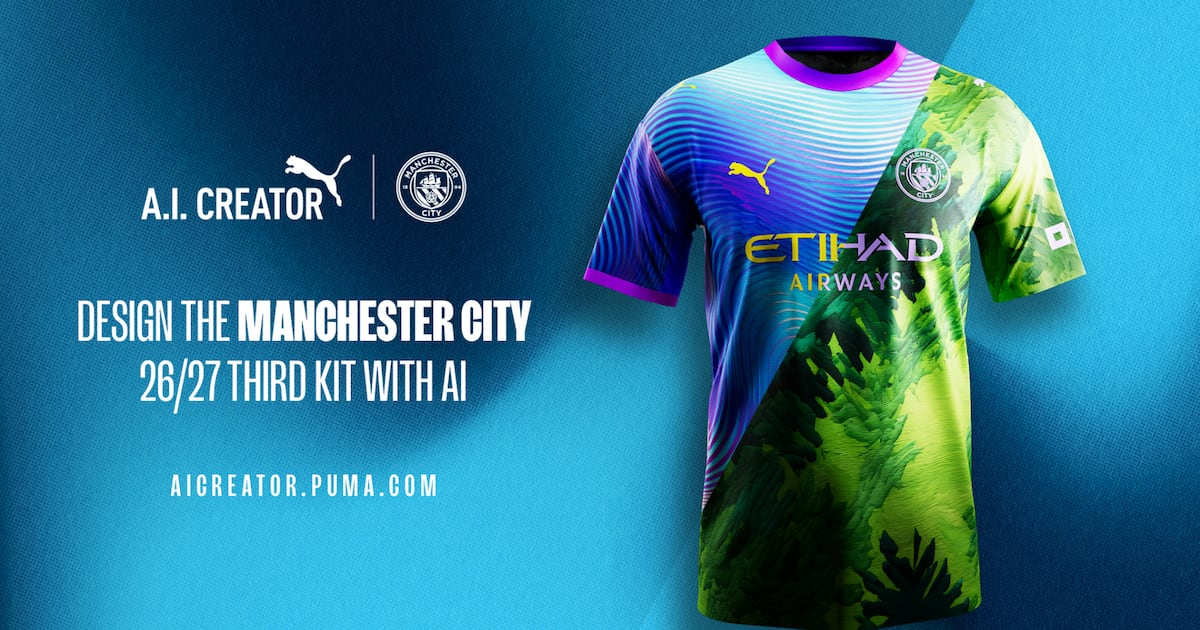 Puma Unleashes AI for Manchester City Fans to Design New Kit